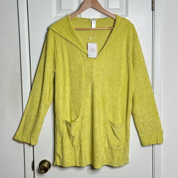 NEW Andie Swim Honeysuckle Yellow Hoodie Dress Swim Cover Up Beach Summer Size S - Picture 3 of 5